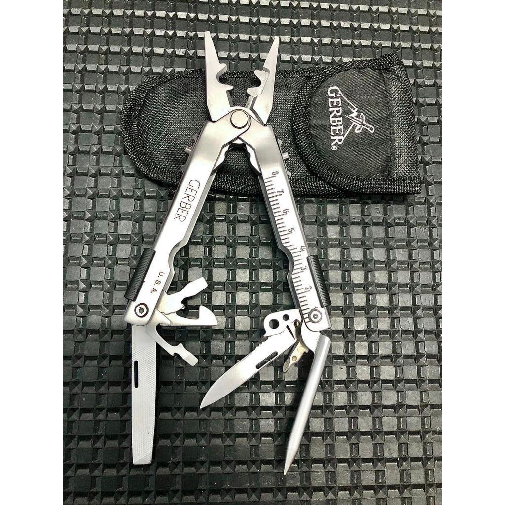 มัลติทูล GERBER multi tool Functions 18 in 1 สีขาว หัวคีมปลายแหลม มีระบบล็อค งาน oem เครื่องมือ ใช้งานอเนกประสงค์