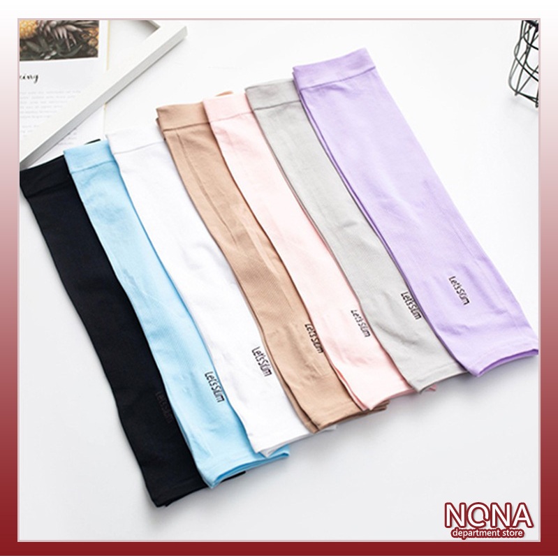 Ice Silk Sunscreen Sleeves Korean Sports Arm Coverปลอกแขน ปลอกแขนกันแดด แขนเสื้อ กันแดด กันแสง UV แบบสวมนิ้ว