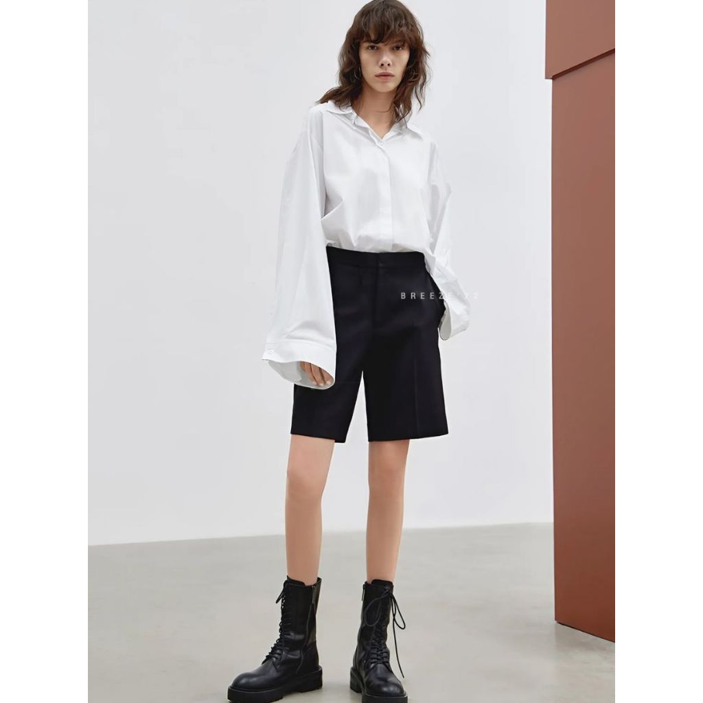 AMI SHIRT  เสื้อเชิ้ตคอปกแขนยาวกระดิ่งเอมิ