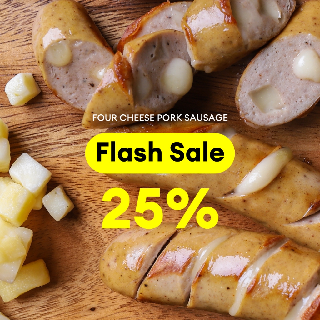 (25% Flash Sale) Four Cheeses Pork Sausage (keto) - Uncle Boss