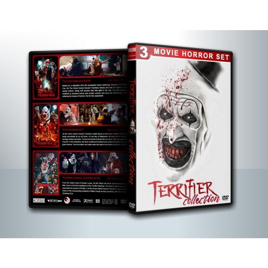 [ DVD Movie มีปก+สกรีนแผ่น ] Terrifier Collection 1 2 3 ( 3 DVD ) เสียงอังกฤษ บรรยายไทย