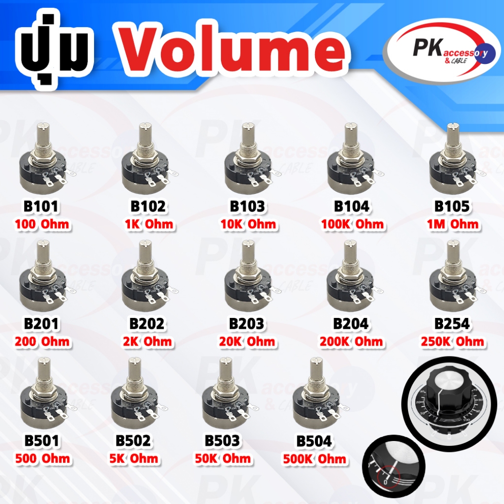 วอลลุ่ม RV24YN 20S มีหลายขนาด ราคาต่อชิ้น