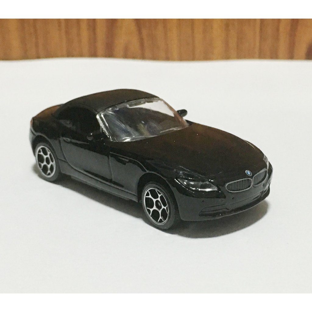 Majorette BMW Z4 Roadster + Roof - สีดำ /Wheels 5Y /scale 1/56 (3 inches) no package