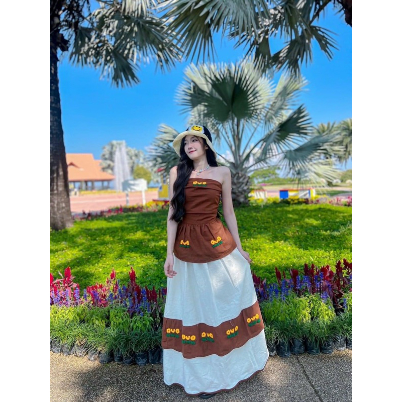 พร้อมส่ง✨ชุดเซ็ตผ้าฝ้ายผู้หญิง งานปักมือ ดีไซน์มินิมอล ใส่สบาย ระบายอากาศดี