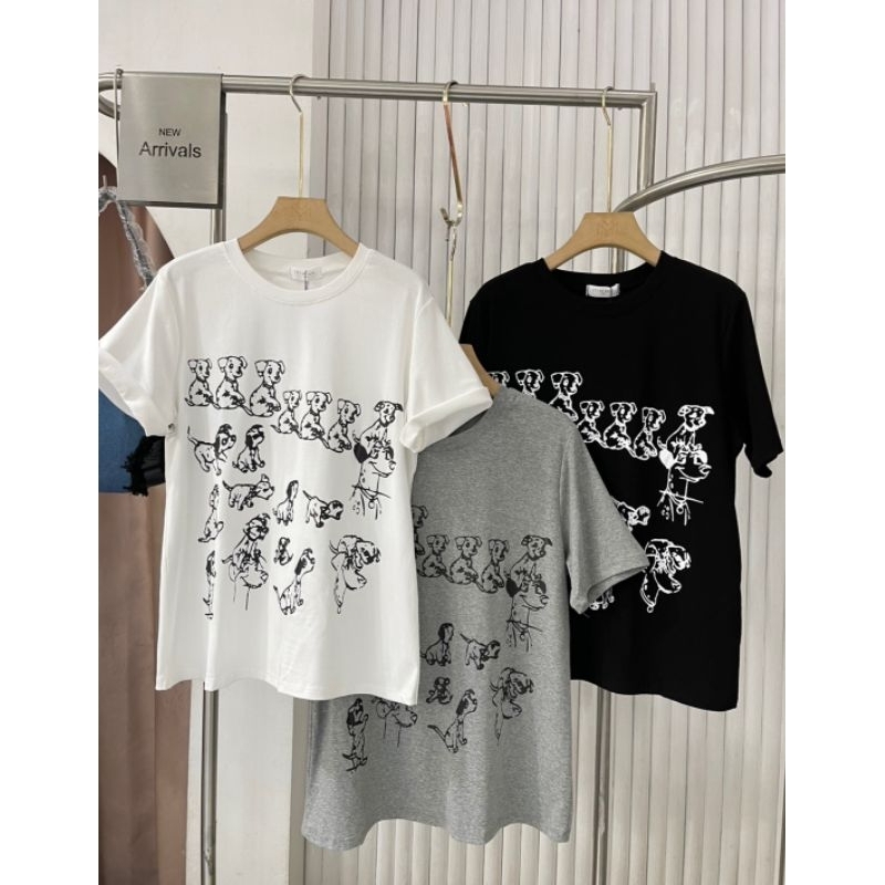 เสื้อยืดลายลูกหมา ป้าย it's me basic
