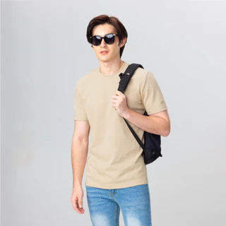 เสื้อไม่ร้อน คอกลม Mynds รุ่น Regular Smart T-Shirt ผ้า Dry Tech ที่สุดแห่งความใส่สบาย ระบายอากาศดี Unisex สีข้าวโอ๊ต