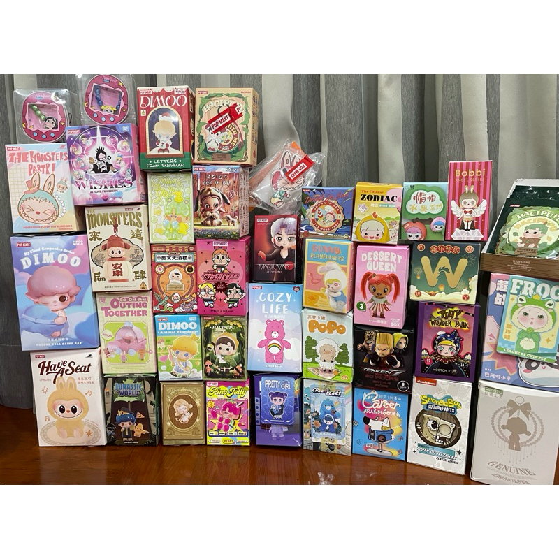 กล่องสุ่ม Popmart Art toy Dimoo Pino jelly Spongbob Powerpuff girls Carebears Hachipupu 25/11/24
