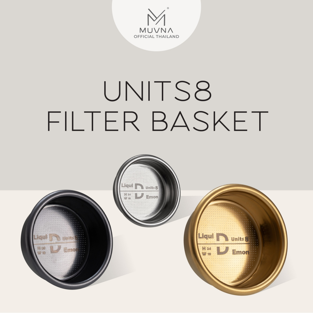 ตะแกรง Units8 Emon 58.5mm(MUVNA) Filter Basket ตะแกรงสแตนเลส อะไหล่เครื่องชงกาแฟ ตะแกรงชงชา ตะแกรงแรงดัน
