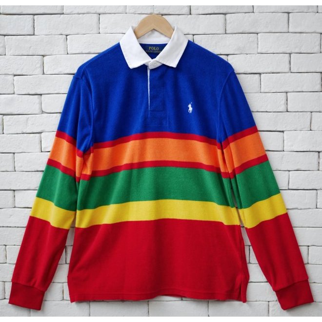 POLO RALPH LAUREN CLASSIC FIT STRIPED TERRY RUGBY SHIRT