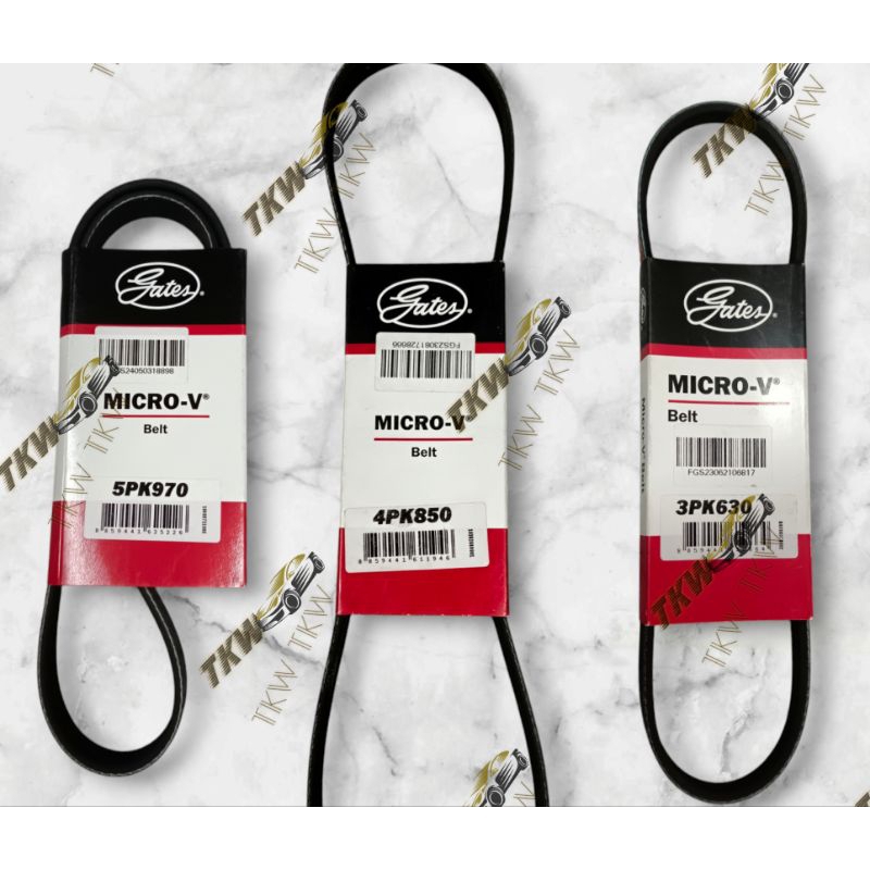 5PK970 4PK850 3PK630 ชุดสายพานหน้าเครื่อง SOLUNA ปี 1997 เครื่อง 1.5 (5A-FE) สามารถเลือกแยกแต่ละเส้น