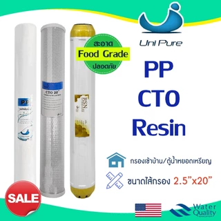 ไส้กรองน้ำ 20 นิ้ว 3 ขั้นตอน ตู้น้ำหยอดเหรียญ PP CTO Carbon Resin ไส้กรองน้ำดื่ม ไส้กรองตู้น้ำ pett Fast pure Lambda