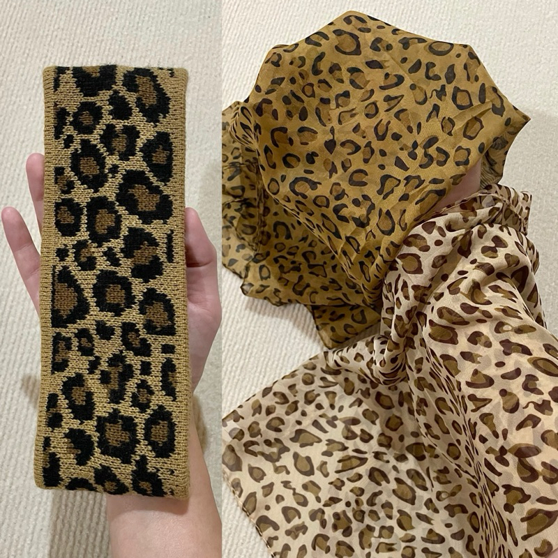 พร้อมส่ง Headband ผ้าคาดหัว/ผ้าโพกหัวลายเสือ