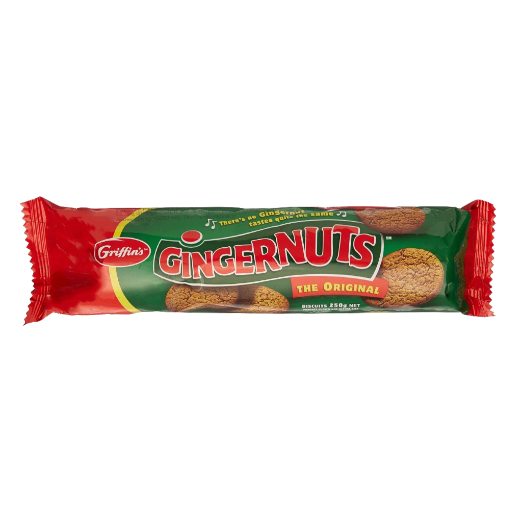 Griffins Gingernuts Biscuits The Original 250 grams กริฟฟินส์ จิงเจอร์นัทส์ บิสกิต สูตรดั้งเดิม 250 