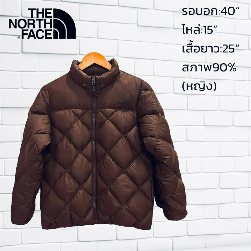 เสื้อกันหนาวขนห่าน THE NORTH FACE  มือ2 สภาพ90% สีน้ำตาลไหม้ ใส่ได้ (ญ/ช)