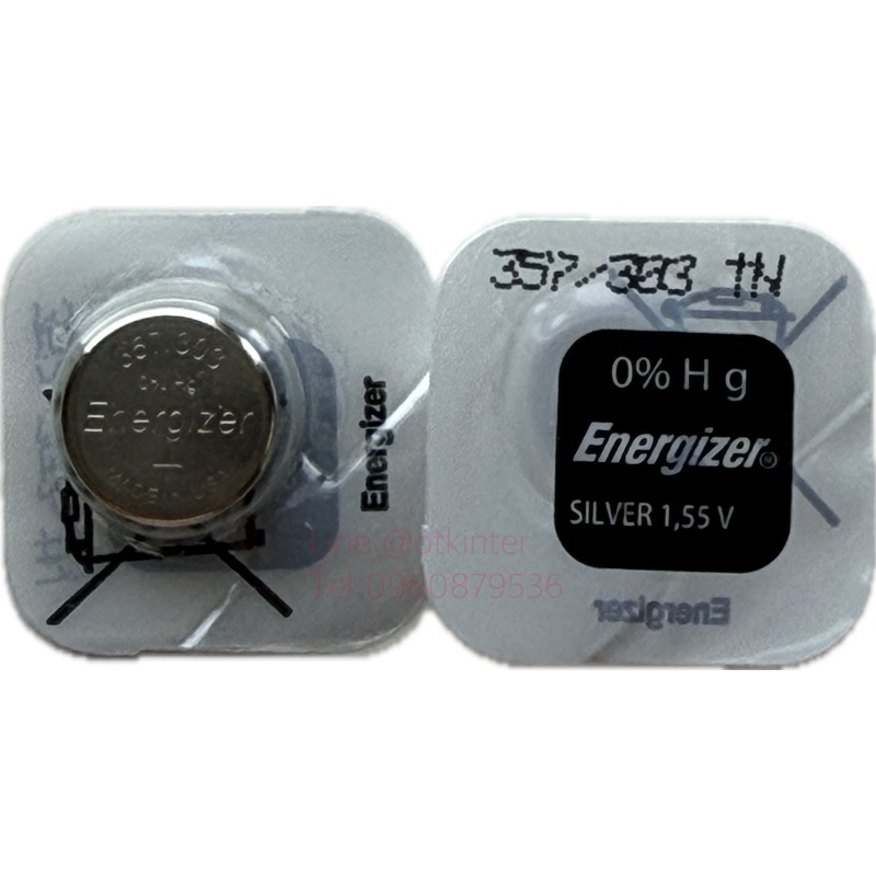 Energizer ถ่านขนาด357/303/SR44W ของแท้ 1 ก้อน(ออกใบกำกับได้)