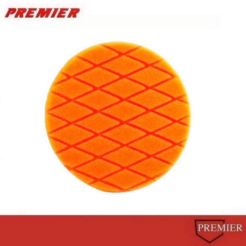 ฟองน้ำขัดสีรถ 6นิ้ว สีดำ Diamond Cross Cutting/Buffing Foam 6inch (สำหรับแป้นจับ 5นิ้ว เพื่อเว้นขอบ)