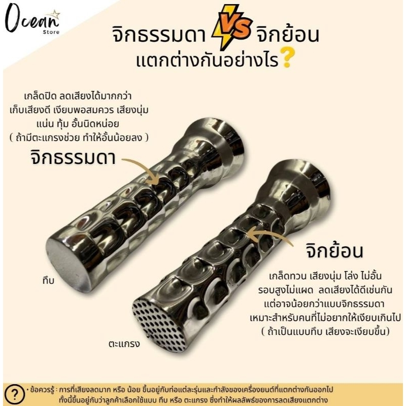 ใหม่‼️จุกลดเสียงแบบยาว 2-2.5 นิ้ว แคทลดเสียง จุกลดเสียงมอเตอร์ไซค์ เสียงเงียบ การันตี 💯