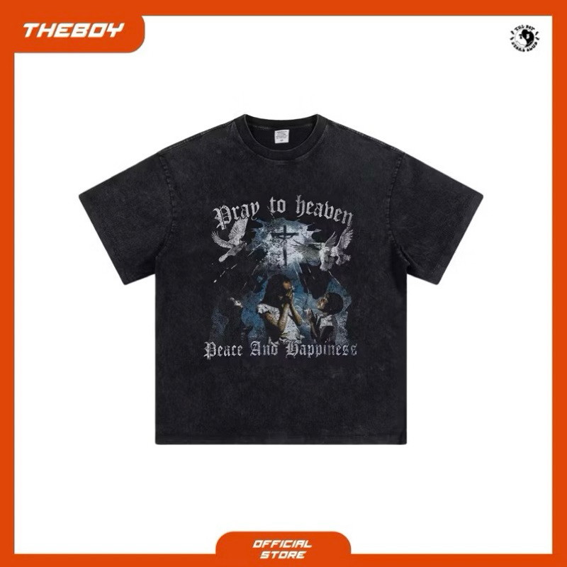 THEBOY-PRAY TO HEAVEN VINTAGE เสื้อยืดวินเทจ