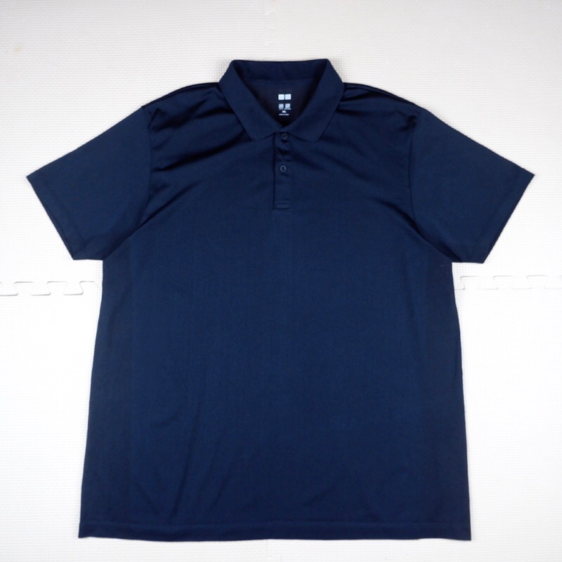 เสื้อกีฬาคอปก Uniqlo DRY EX สีดำ ไซส์ 3XL อก 50 ยาว 30