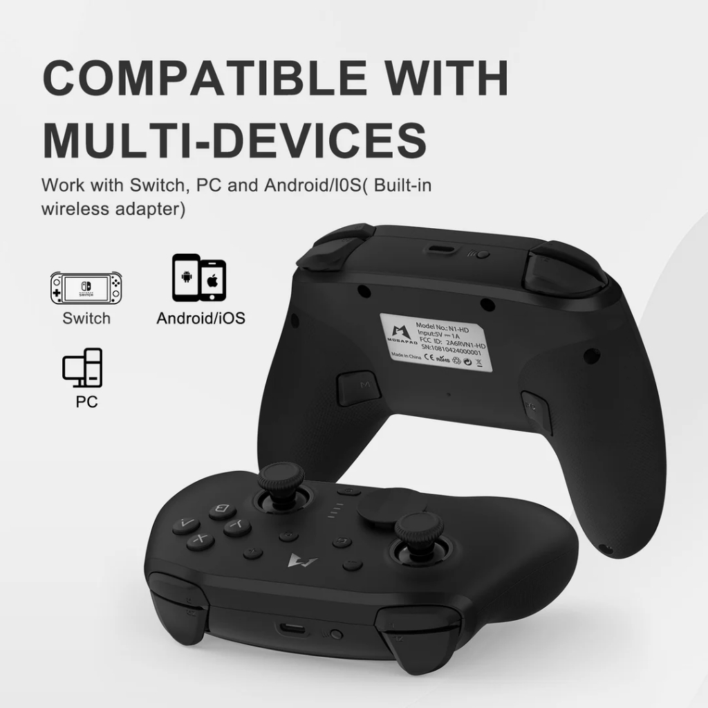 Tinzshop Mobapad N1 HD Bluetooth Wireless Pro Controller For Nintendo Switch, PC, Andoid, IOS