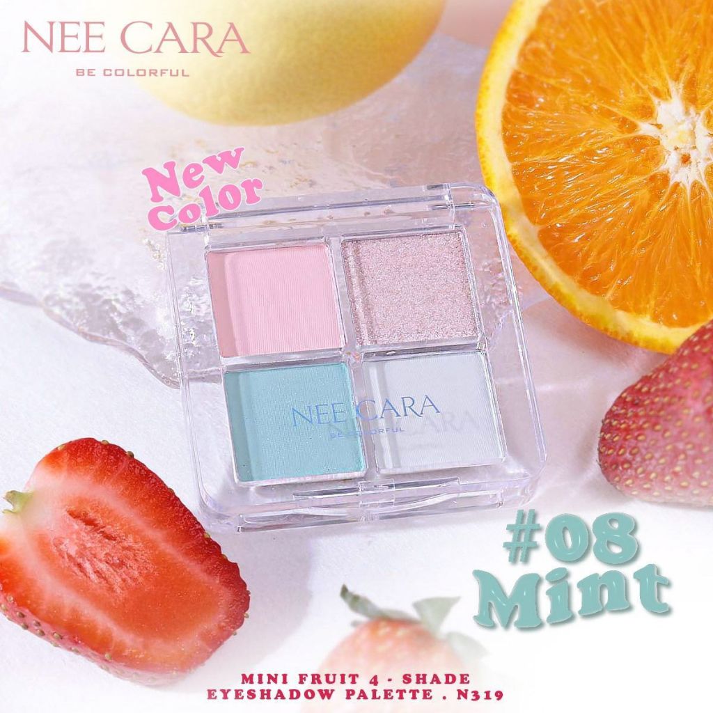 ถูก/แท้/มีไลฟ์ (มีสีใหม่) พาเลทท์ Nee Cara Mini Fruit อายแชโดว์ มินิฟรุต พาเลท ทาตา ชิมเมอร์ ตาวิ้ง อายแชโดว์เกาหลี - รูปที่ 7