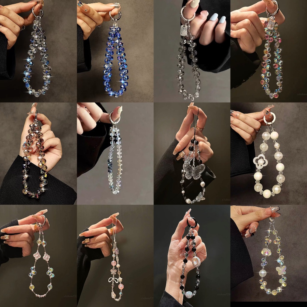 พร้อมส่ง สายคล้องมือ สายจับโทรศัพท์ สายคล้อมือ ที่ห้อยโทรศัพท์ เเผ่นแปะคล้องโทรศัพท์ 10สีให้เลือก