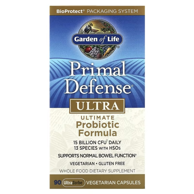 Garden of Life Primal Defence Ultra Ultimate Probiotic Formula UltraZorbe 90 Vegetarian Capsules