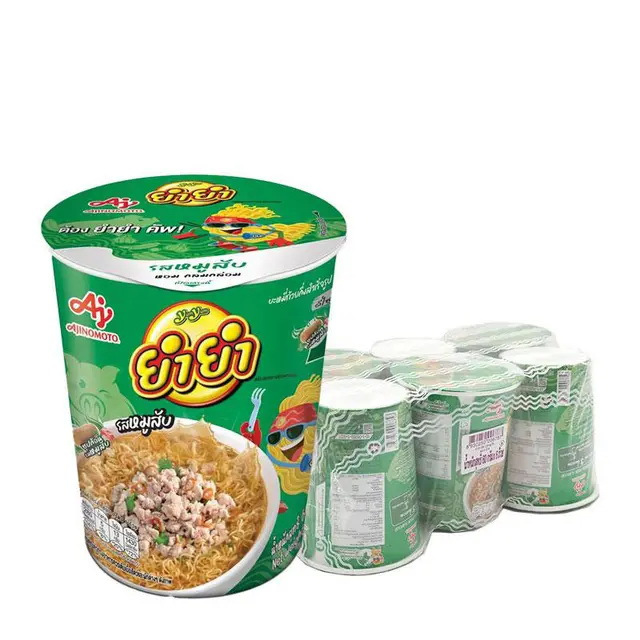 ยำยำ คัพ บะหมี่กึ่งสําเร็จรูป รสหมูสับ 60 ก. x 6 YUMYUM Cup Instant Noodles Minced Pork 60 g x 6