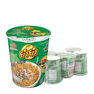 ยำยำ คัพ บะหมี่กึ่งสําเร็จรูป รสหมูสับ 60 ก. x 6 YUMYUM Cup …