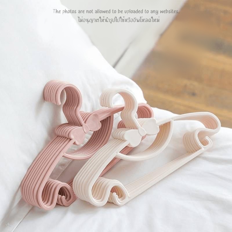 ไม้แขวนเสื้อเด็ก hanger พลาสติกน่ารัก ลายโบว์  สีพาสเทล