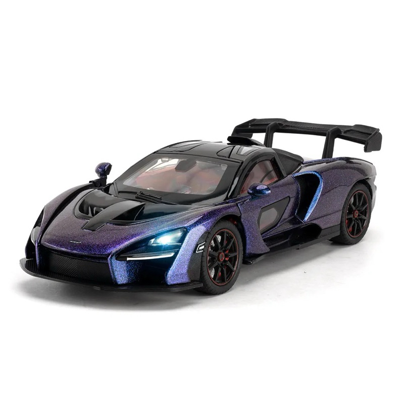 โมเดลรถ McLaren SENNA เหล็กสเกล1:24 (ไม่มีกล่อง)มีเสียงและมีไฟรายละเอียดสวยสมจริงเป็นงานโมเดลสำหรับตั้งโชว์
