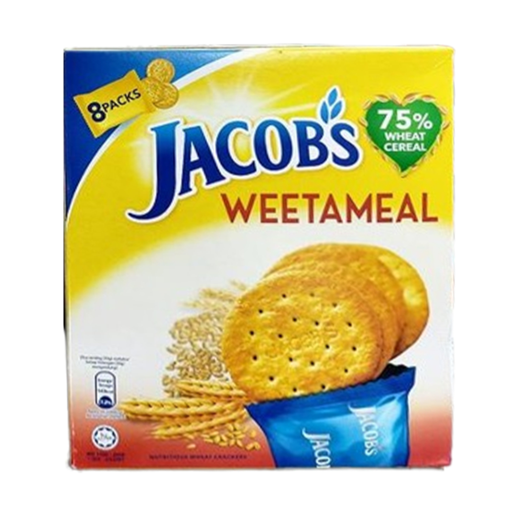 Jacob's Weetameal Cracker Wheat Cereal 144g เจค็อบส์ วีทมีล แครกเกอร์ ซีเรียลข้าวสาลี 144 กรัม