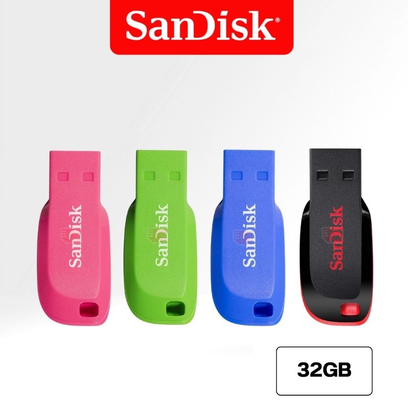 SanDisk Flash Drive CRUZER BLADE 32GB USB2.0 (SDCZ50_032G_B35) แฟลชไดรฟ์ แซนดิส ใส่ โน๊ตบุ๊ค