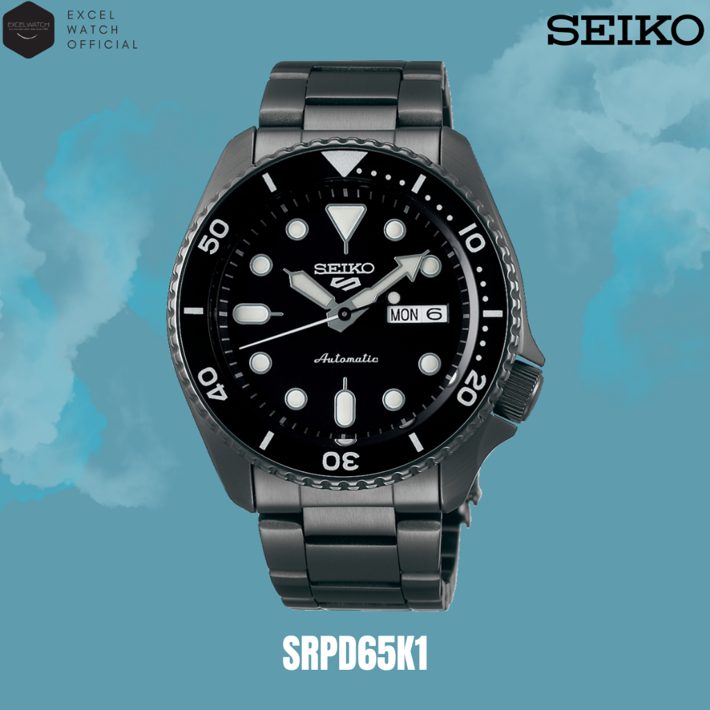 [ Excel Watch ] SEIKO 5 Sports All Black รุ่น SRPD65 SRPD65K SRPD65K1 Automatic Men's Watch