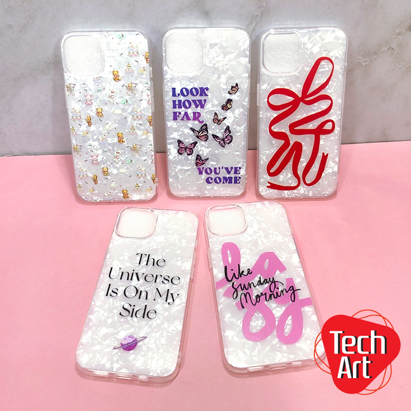 เคสi11 14 16Pro 16ProMax  Redmi14C A3 Infinix Hot15i Smart9 RealmeC63แผ่นเกร็ดน้ำแข็งสีรุ้ง พิมพ์ลาย