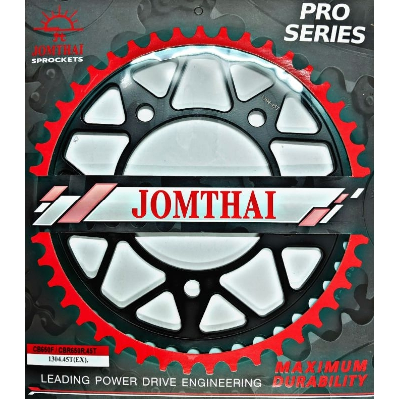 สเตอร์หลัง CBR650R / CBR650F / CB650R / CB650F ไล่เบา PRO SERIES สินค้ามาตรฐาน เกรดส่งออก ตราพระอาทิตย์ JOMTHAI แท้ 100%