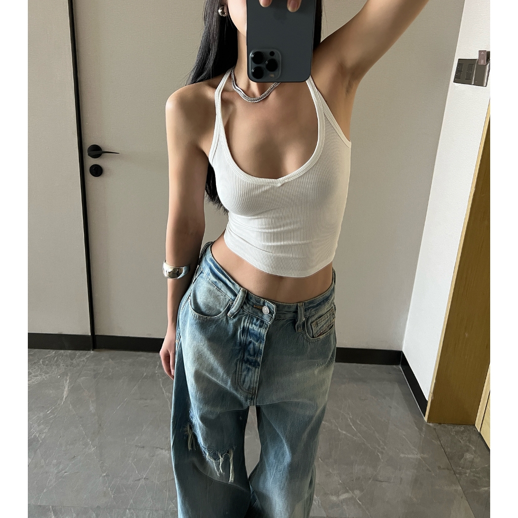 ⚡Ava Halter Neck Crop Top⚡ครอปสายคล้องคอ สไตล์ฝรั่ง _Gioia.991  ( #gii529 )