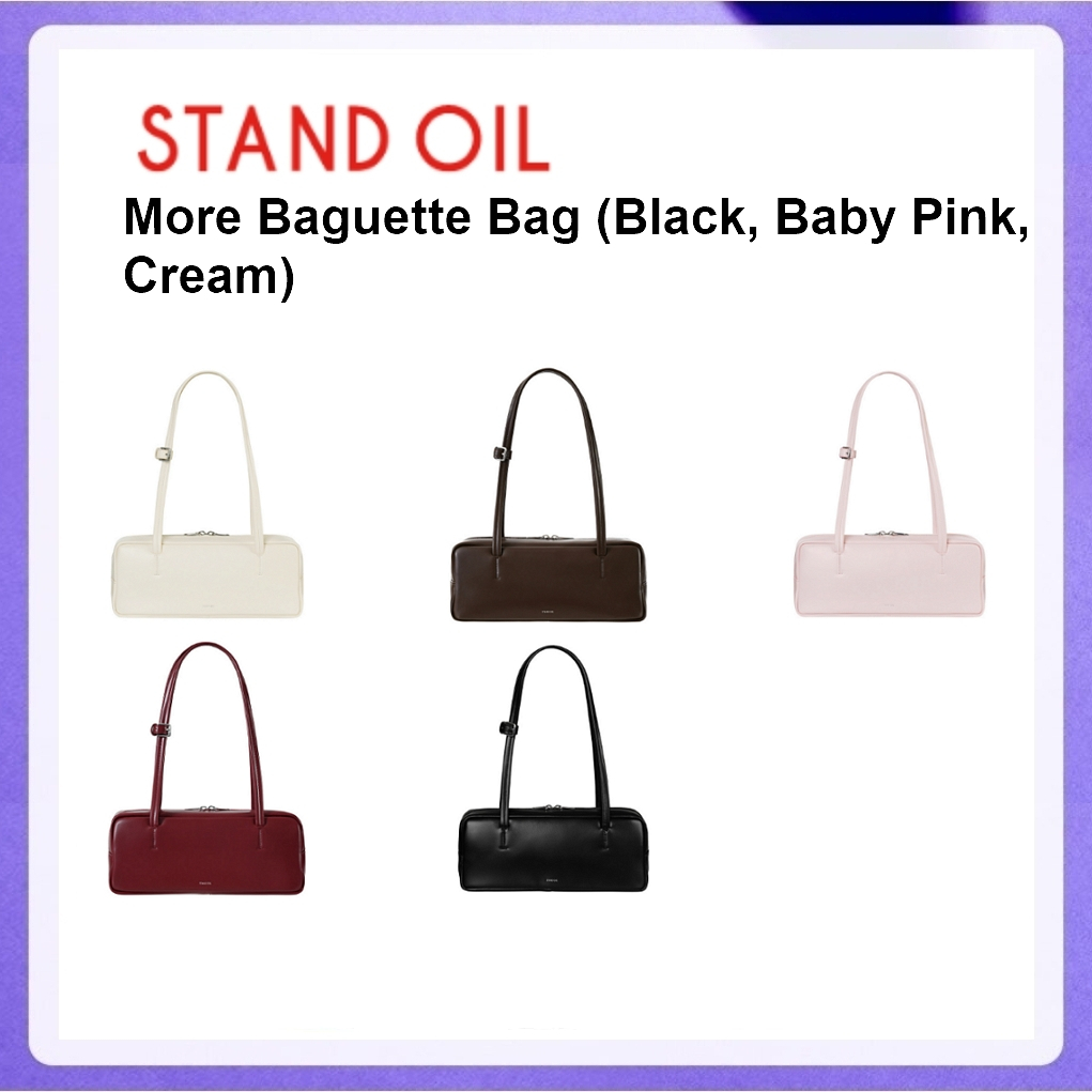 Stand Oil More Baguette Bag 3 colors - 모어 바게트백 (Black, Baby Pink, Cream, Maron, Red Wine)