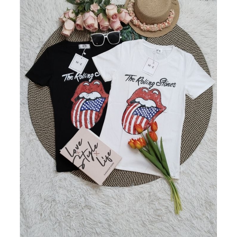 เสื้อยืดยูนิโคล่ :ป้ายme ลายปากแดง