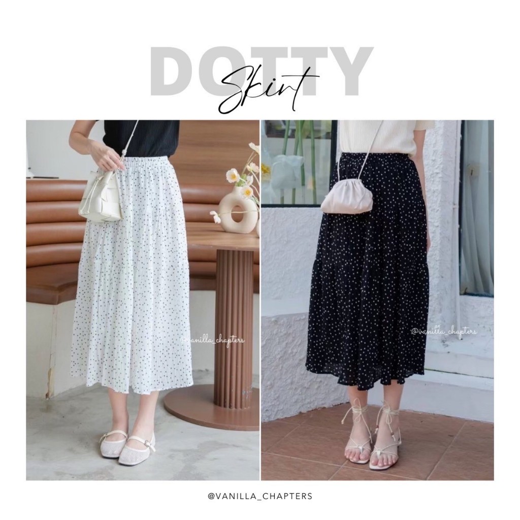 Dotty skirt (vanilla_chapters) เฉพาะกระโปรงไม่รวมเสื้อ