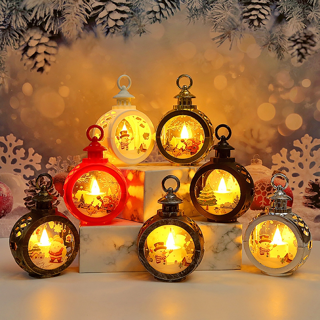 โคมไฟ LED รูปซานต้า กวาง สโนว์แมน ขนาดพกพา ตกแต่งห้อง เหมาะสำหรับคริสต์มาส