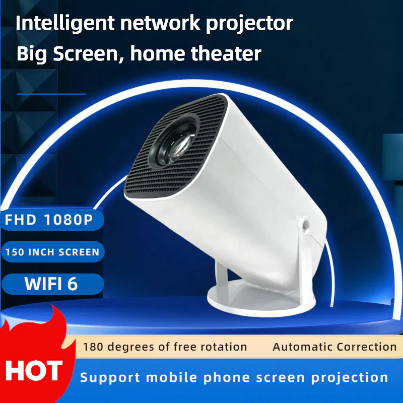 โปรเจคเตอร์มินิ projector P30 PRO โปรเจคเตอร์ดูหนัง WiFi 1920*1080P HD รองรับการแชร์หน้าจอมือถือ โปร