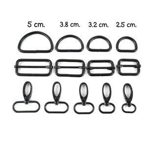 5cm. 3.8cm. 3.2cm. 2.5cm. 2cm. ห่วงเหลี่ยม ห่วงปรับสาย ห่วงต…
