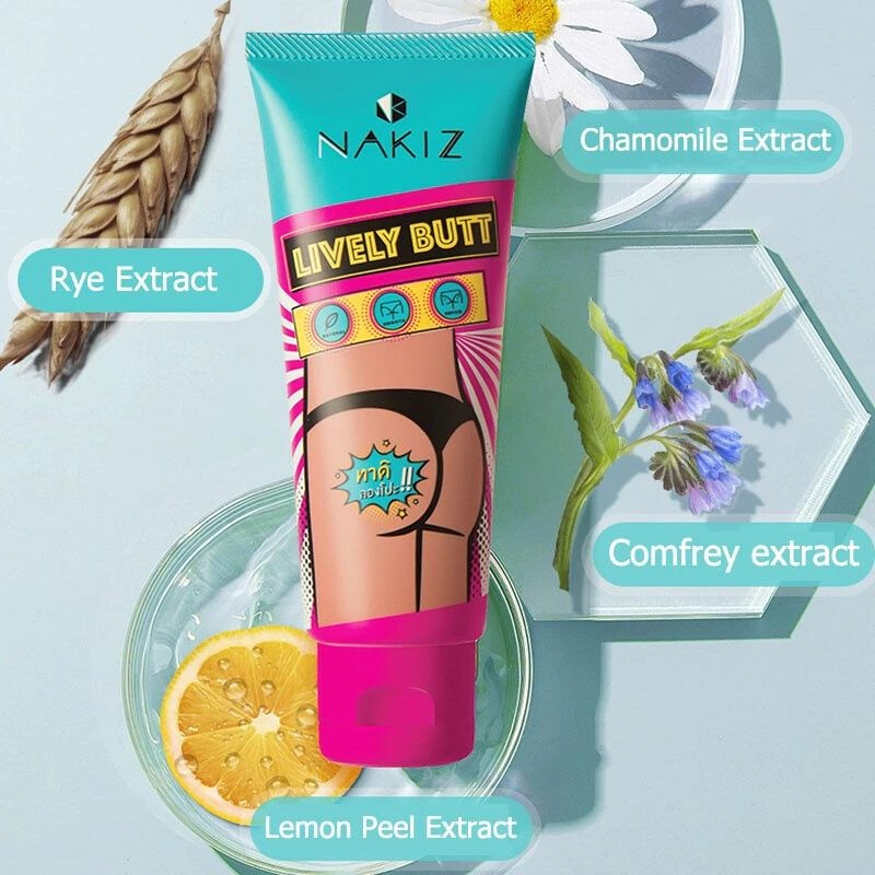 NAKIZ LIVELY BUTT CREAM 100g ครีมทา ก้นดำ รักแร้ดำ ขาหนีบดำ สิวหลัง หัวเข่าดำ ก้นดำ รักแร้ดำ ขา