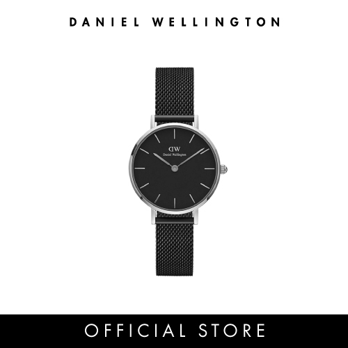 (ทักแชทรับโค้ด) Daniel Wellington นาฬิกาข้อมือ Petite Ashfield S Black 32มม สีดำ
