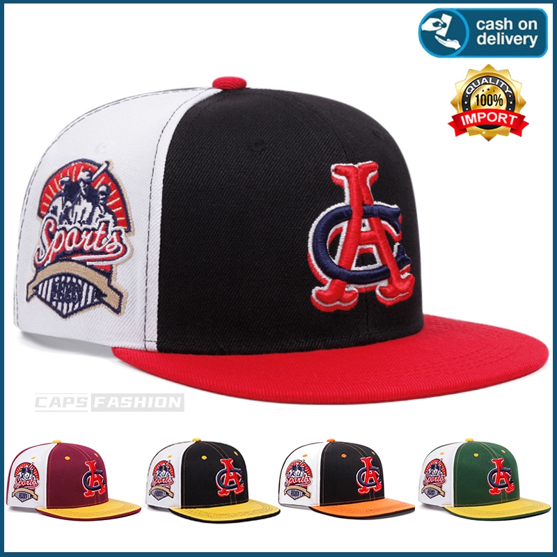 หมวกฮิปฮอป หมวกปีกแบนแฟชั่น กันแดด ระบายอากาศได้ดี ปรับขนาดได้ ใส่ได้ 4 ฤดู 6 สี Snapback cap hiphop