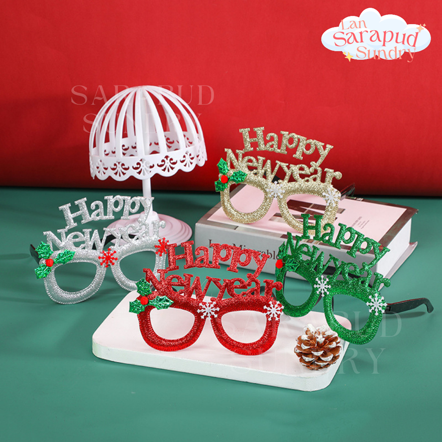 (พร้อมส่ง) แว่นตาปีใหม่ 2025 HNY คริสต์มาส แว่นปาร์ตี้ Party แว่นปีใหม่ Happy New Year