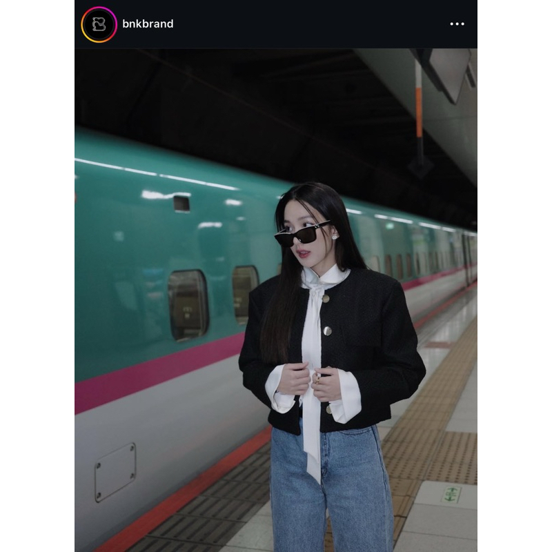 BNK Brand - Milan Tweed Jacket สี Black (Used) 🍙✨