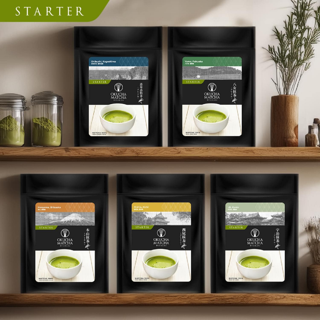 มัทฉะ Matcha Starter เเบรนด์ Okucha matcha ผงนำเข้าจากญี่ปุ่น