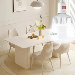 🔥T-Bright หลอดไฟ LED HighBulb 45W- 125W แสงสีขาว ชุดพร้อมสายไฟยาว 5เมตร กินไฟน้อยสว่างมาก E27